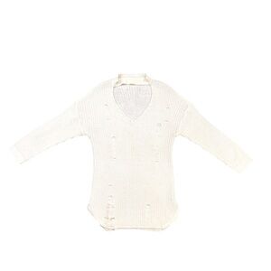 No Comment Distressed Sweater